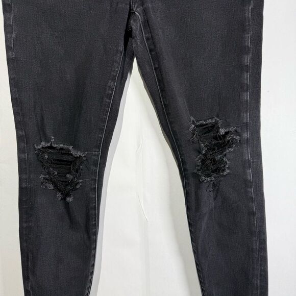 American Eagle The Dream Jean raw hem high waisted jegging Jean women’s size 8 - Picture 3 of 7